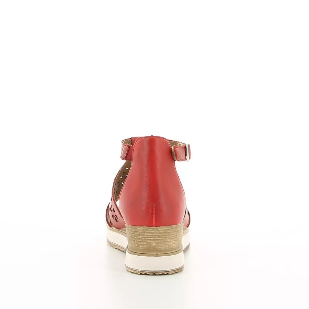Image (3) de la chaussures Remonte - Sandales et Nu-Pieds Rouge en Cuir