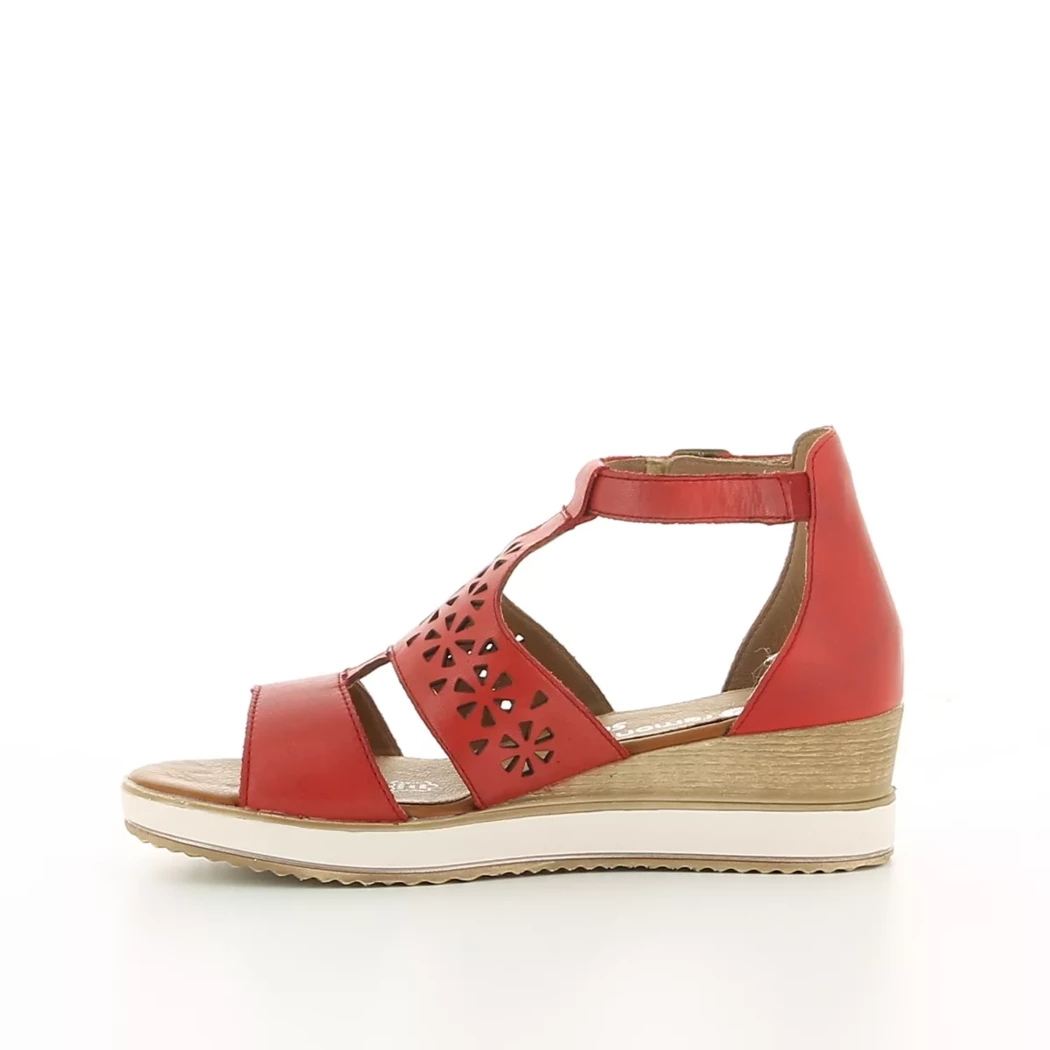 Image (4) de la chaussures Remonte - Sandales et Nu-Pieds Rouge en Cuir