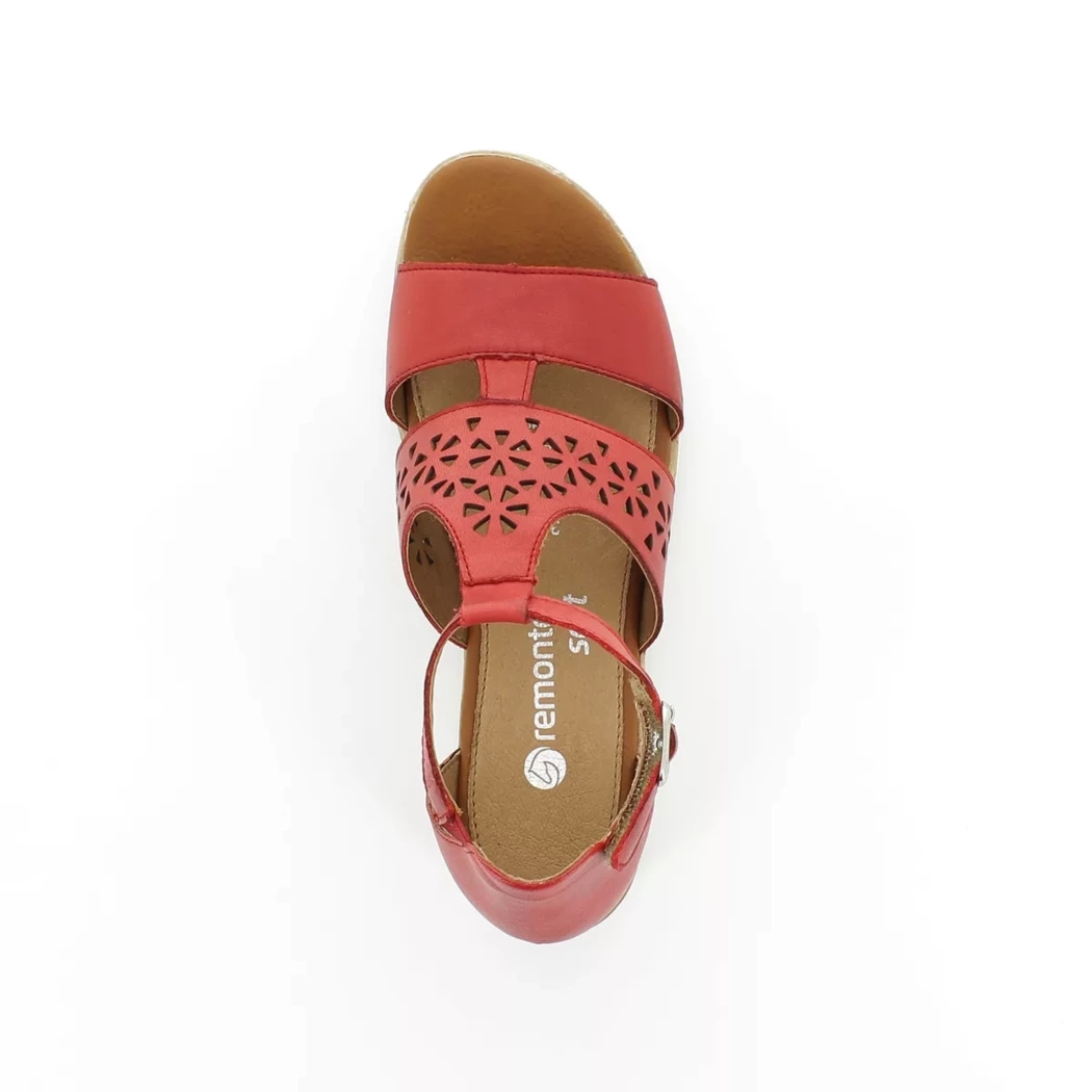 Image (6) de la chaussures Remonte - Sandales et Nu-Pieds Rouge en Cuir