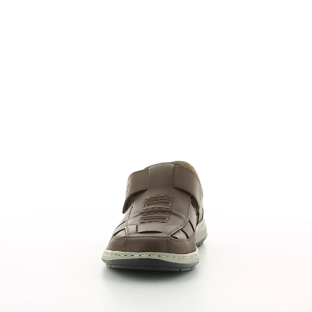 Image (5) de la chaussures Rieker - Sandales et Nu-Pieds Marron en Cuir