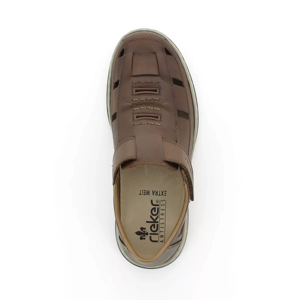 Image (6) de la chaussures Rieker - Sandales et Nu-Pieds Marron en Cuir
