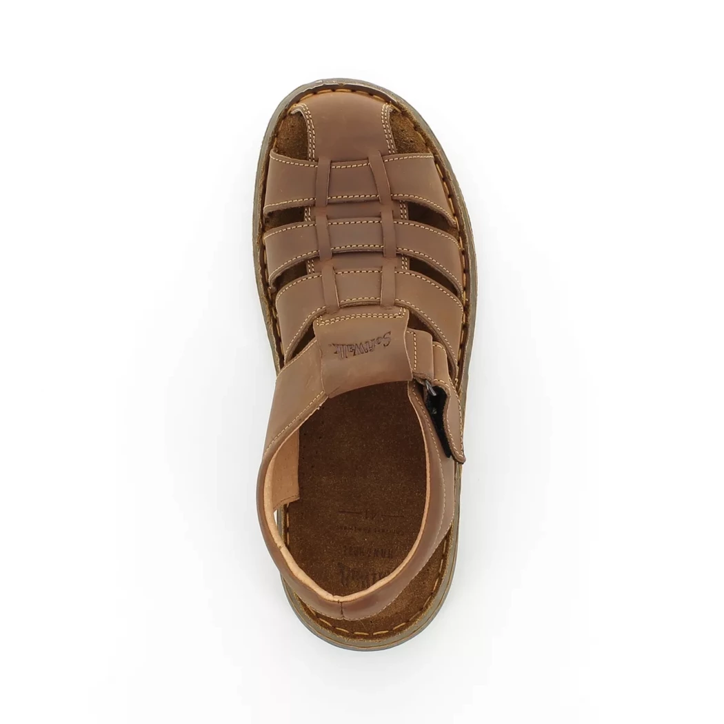 Image (6) de la chaussures Soft Walk - Sandales et Nu-Pieds Marron en Cuir