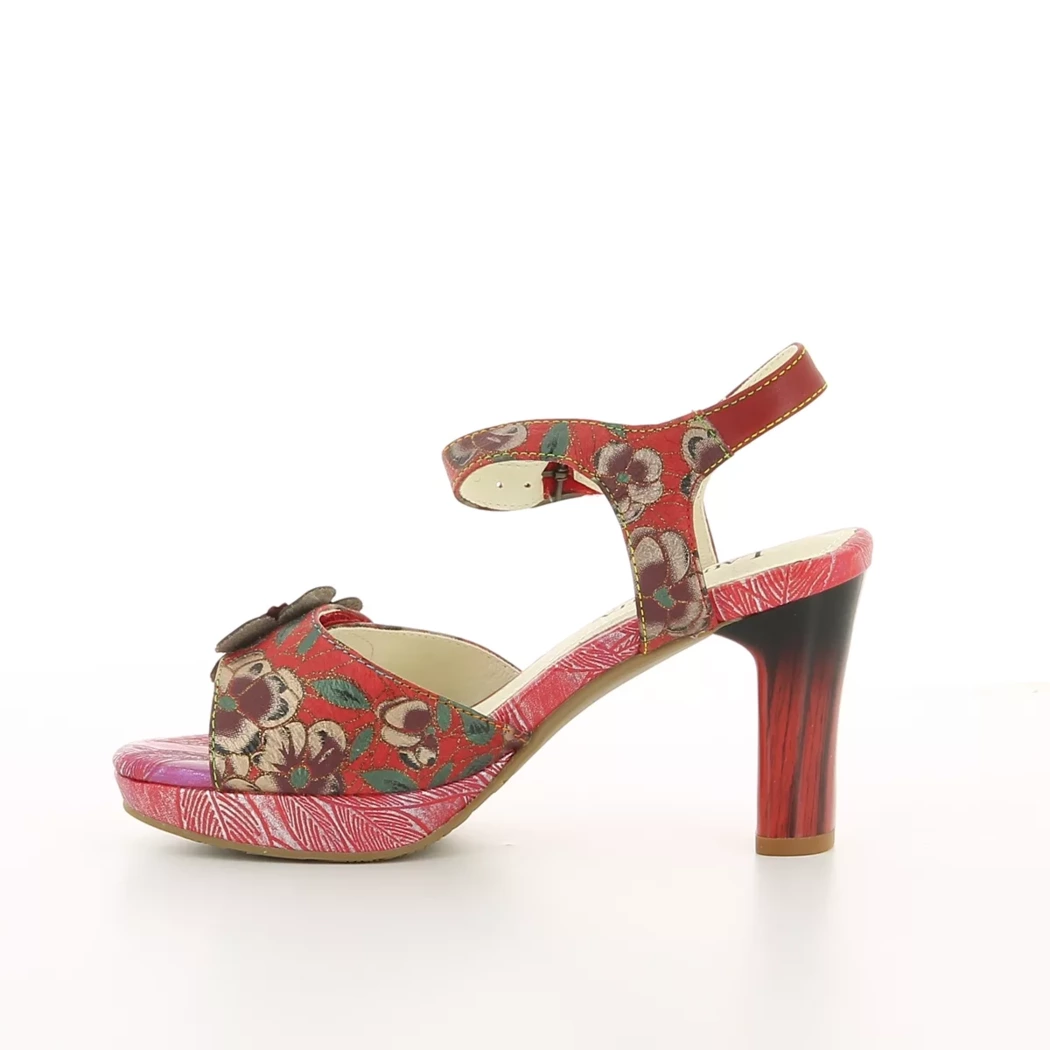 Image (4) de la chaussures Laura Vita - Sandales et Nu-Pieds Rouge en Cuir