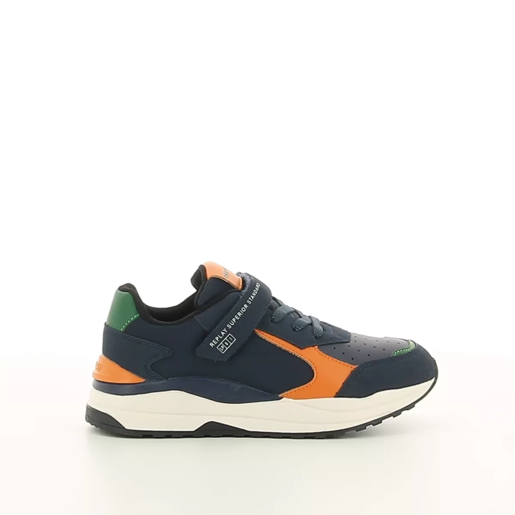 Image (2) de la chaussures Replay - Baskets Bleu en Multi-Matières