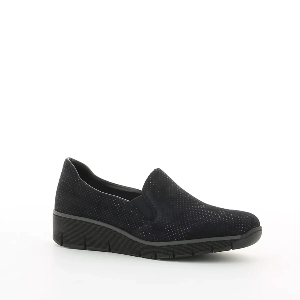 Image (1) de la chaussures Rieker - Mocassins Bleu en Cuir nubuck