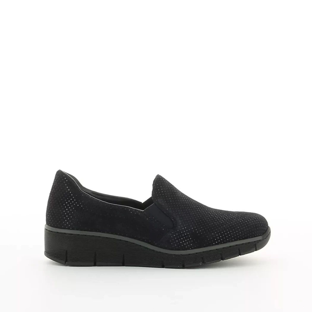 Image (2) de la chaussures Rieker - Mocassins Bleu en Cuir nubuck