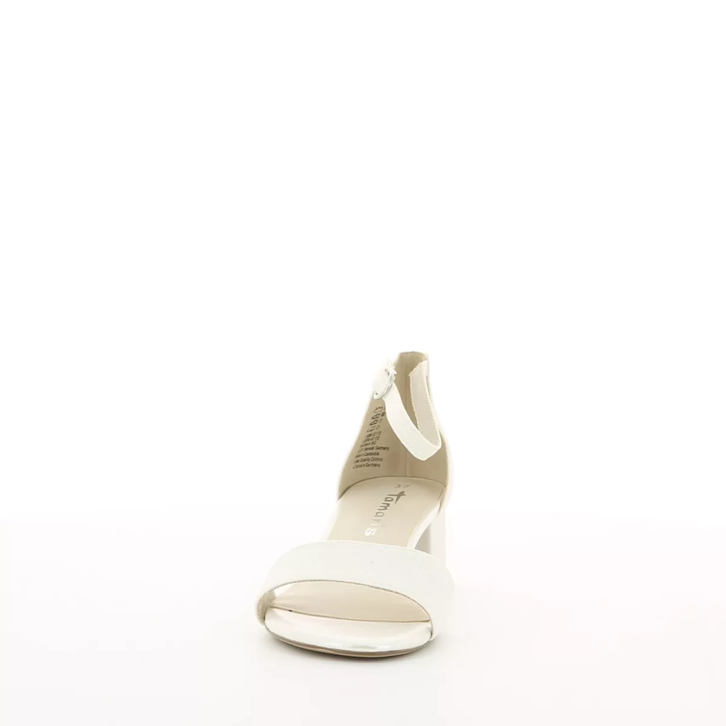 Image (5) de la chaussures Tamaris - Sandales et Nu-Pieds Blanc en Textile