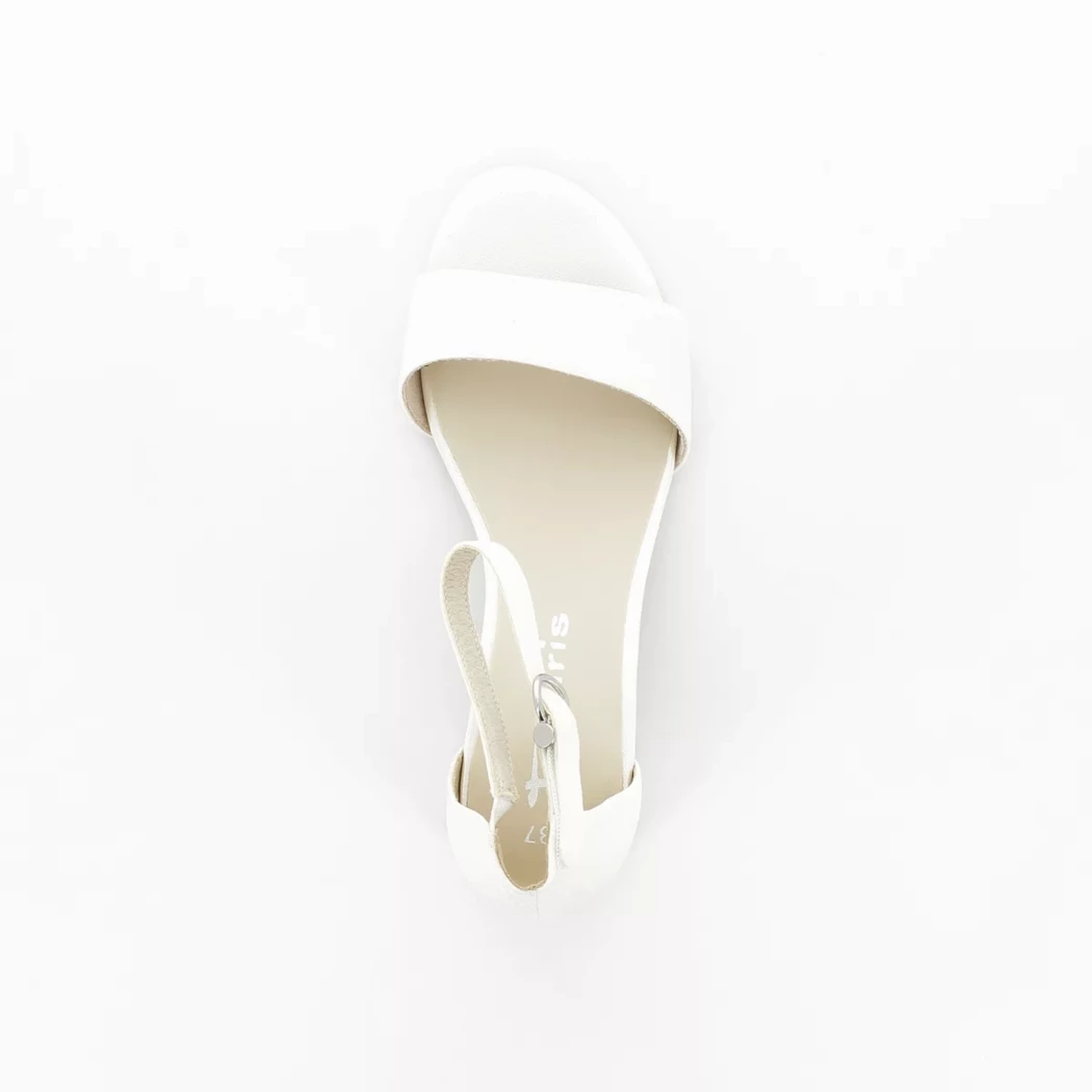Image (6) de la chaussures Tamaris - Sandales et Nu-Pieds Blanc en Textile