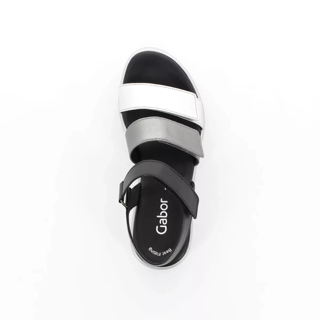 Image (6) de la chaussures Gabor - Sandales et Nu-Pieds Noir en Cuir