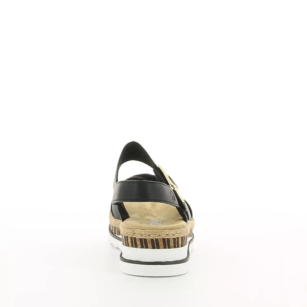 Image (3) de la chaussures Rieker - Sandales et Nu-Pieds Noir en Cuir