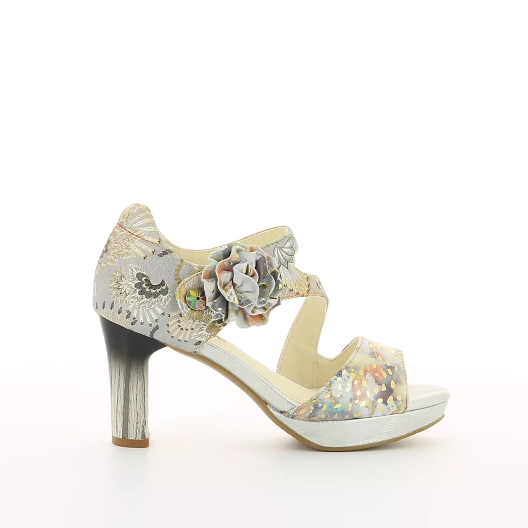 Image (2) de la chaussures Laura Vita - Sandales et Nu-Pieds Gris en Cuir