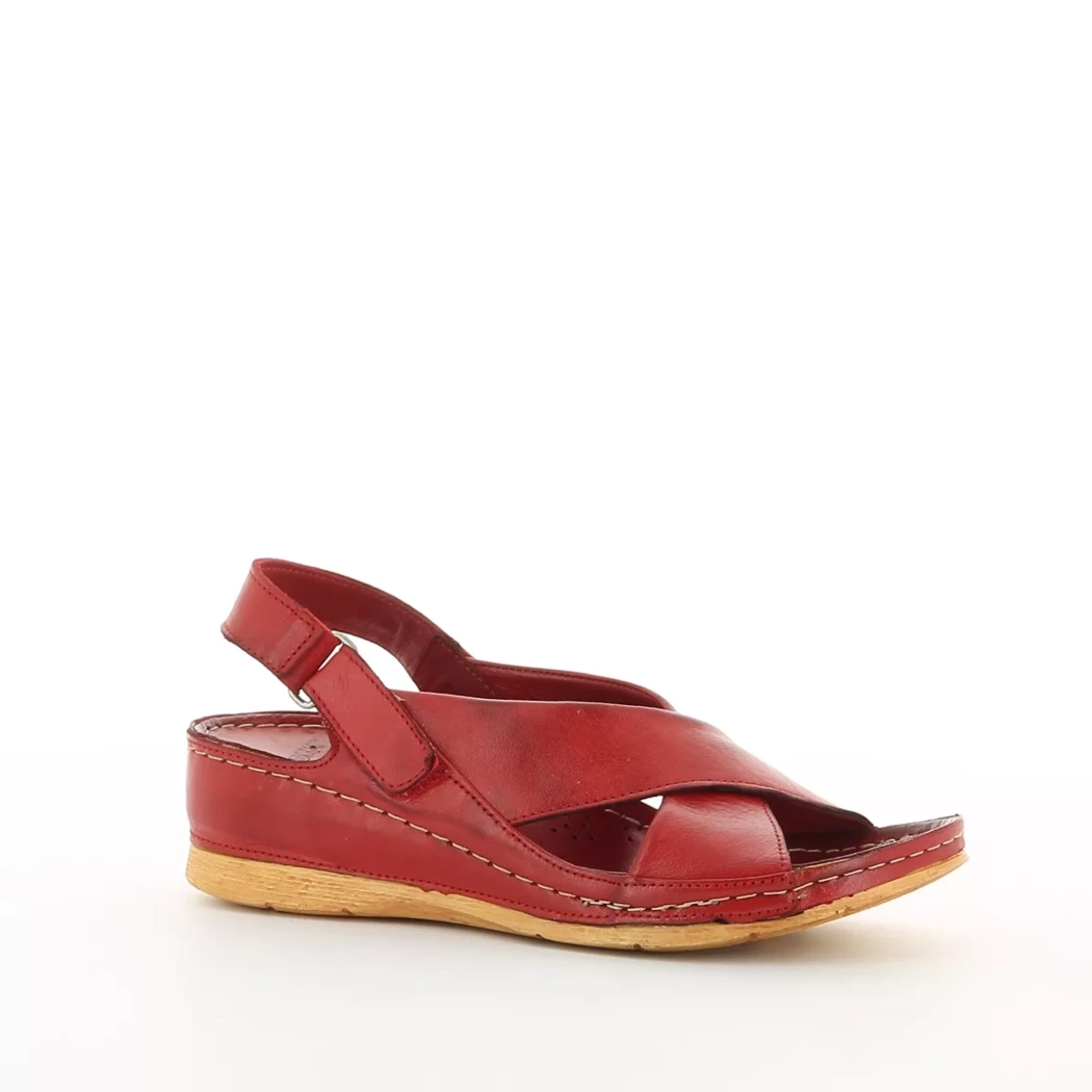 Image (1) de la chaussures Karyoka - Sandales et Nu-Pieds Rouge en Cuir