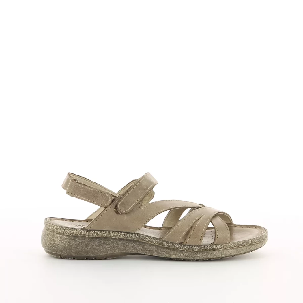 Image (2) de la chaussures Calba - Sandales et Nu-Pieds Taupe en Cuir