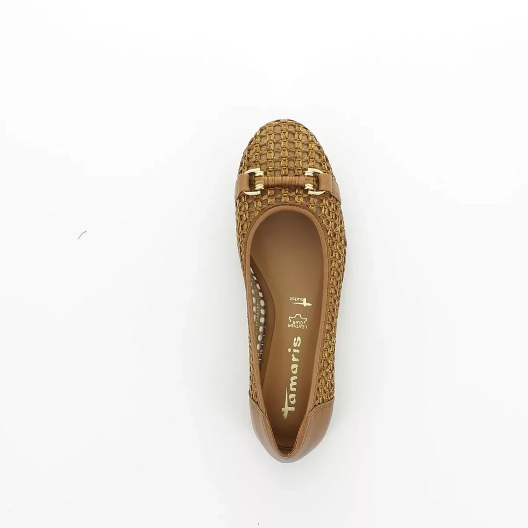 Image (6) de la chaussures Tamaris - Ballerines Cuir naturel / Cognac en Textile
