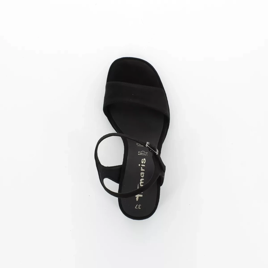 Image (6) de la chaussures Tamaris - Sandales et Nu-Pieds Noir en Cuir synthétique