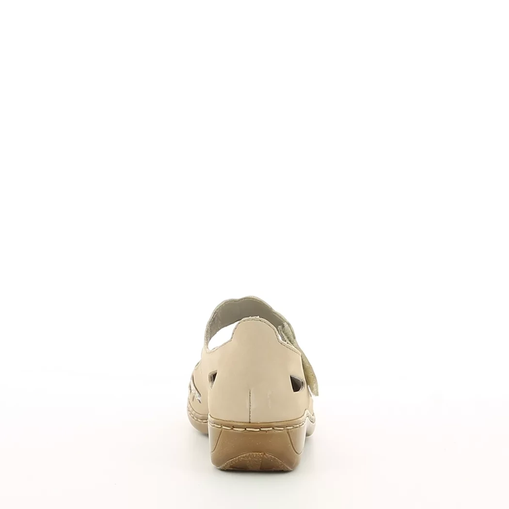 Image (3) de la chaussures Rieker - Ballerines Beige en Cuir nubuck
