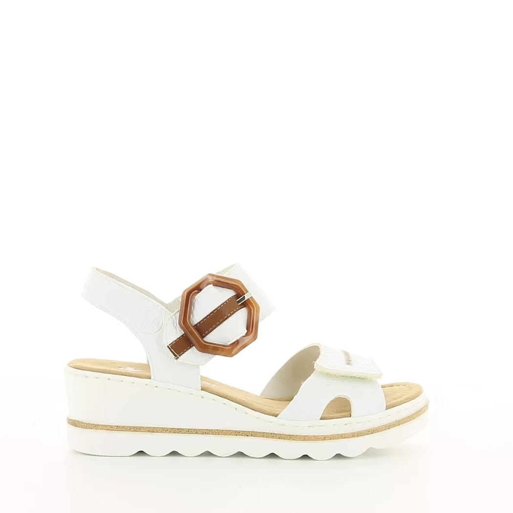 Image (2) de la chaussures Rieker - Sandales et Nu-Pieds Blanc en Cuir synthétique