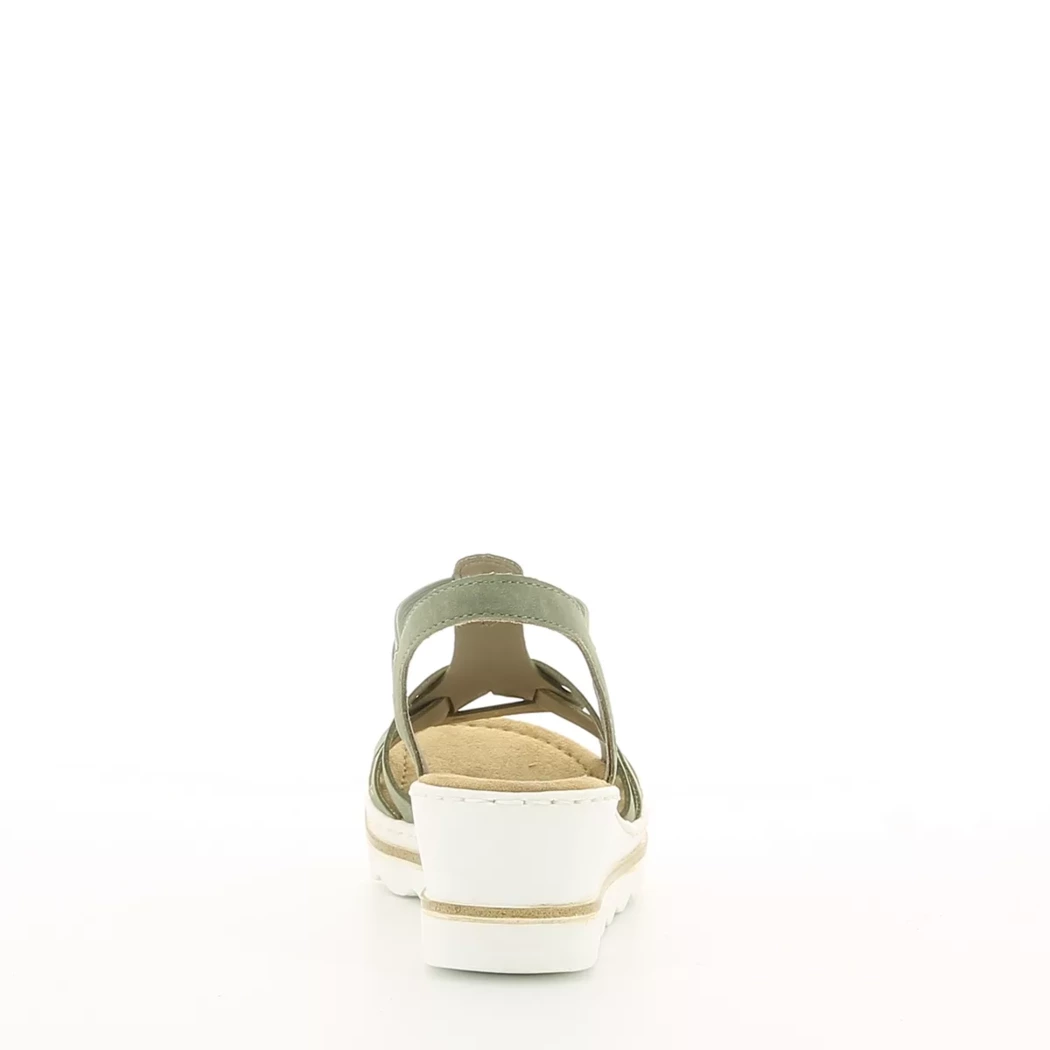 Image (3) de la chaussures Rieker - Sandales et Nu-Pieds Vert en Cuir synthétique