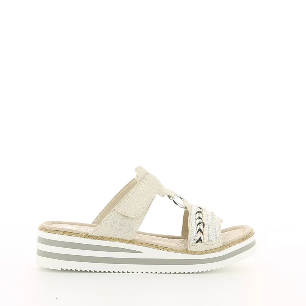 Image (2) de la chaussures Rieker - Mules et Sabots Beige en Cuir synthétique