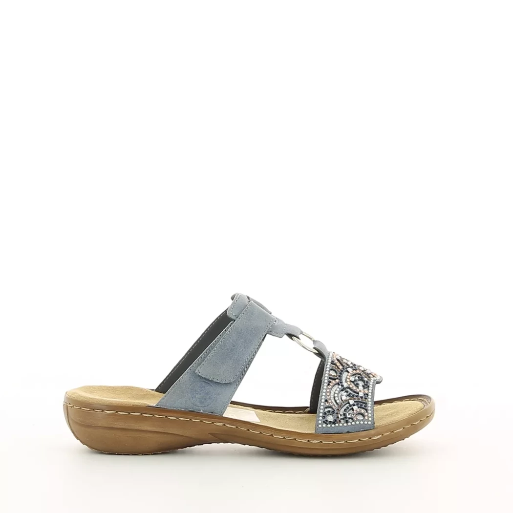 Image (2) de la chaussures Rieker - Mules et Sabots Bleu en Cuir synthétique