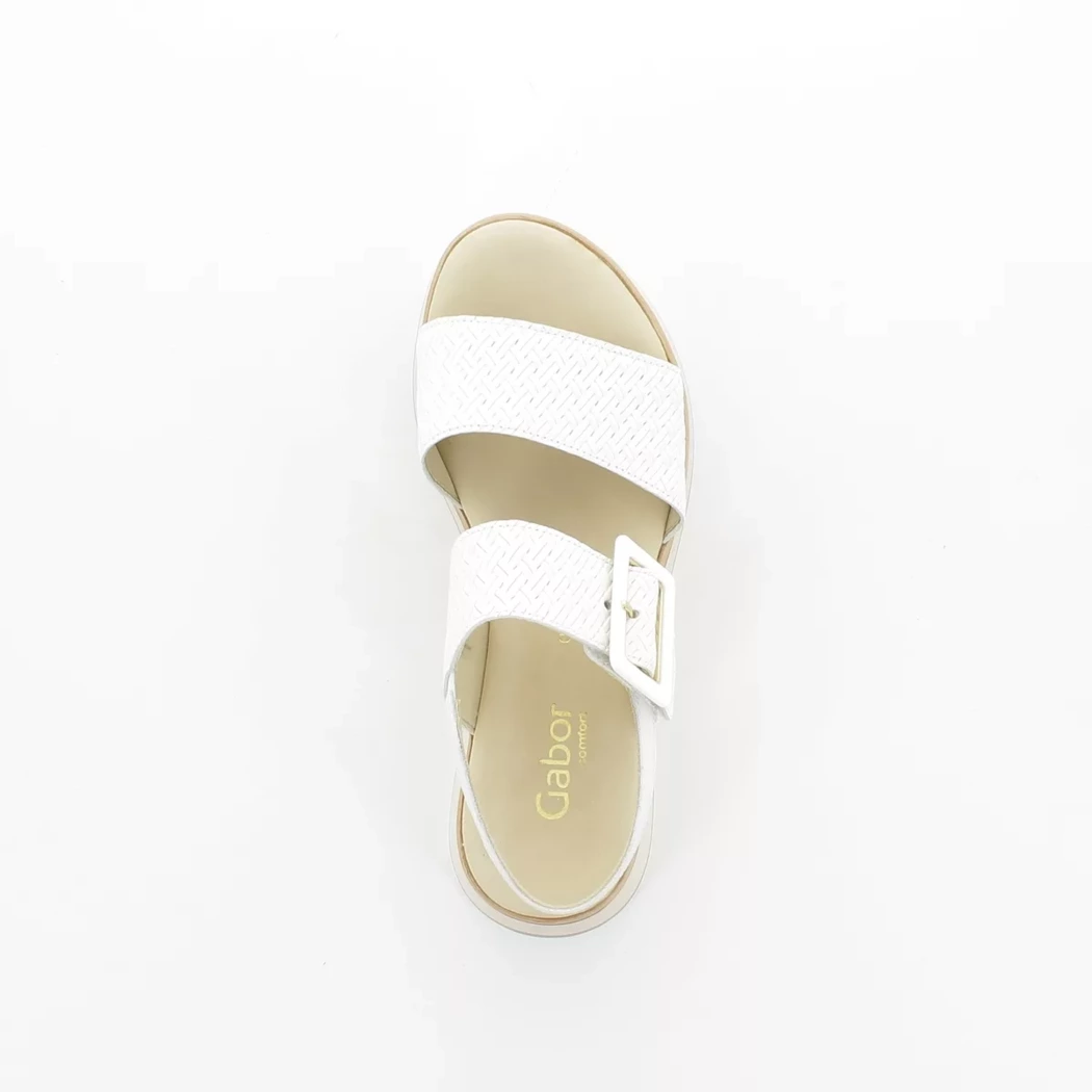 Image (6) de la chaussures Gabor - Sandales et Nu-Pieds Blanc en Cuir
