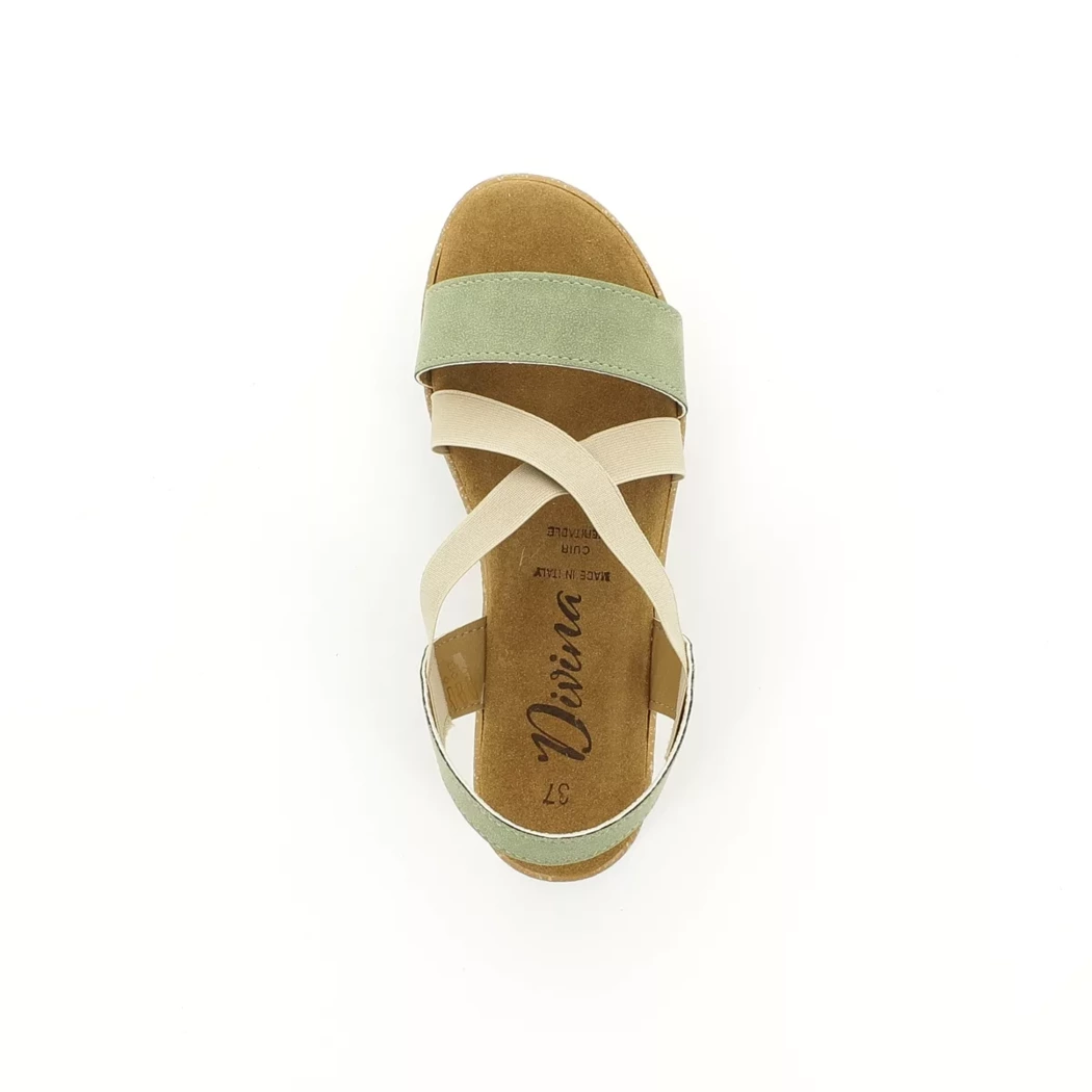 Image (6) de la chaussures Divina - Sandales et Nu-Pieds Vert en Cuir nubuck