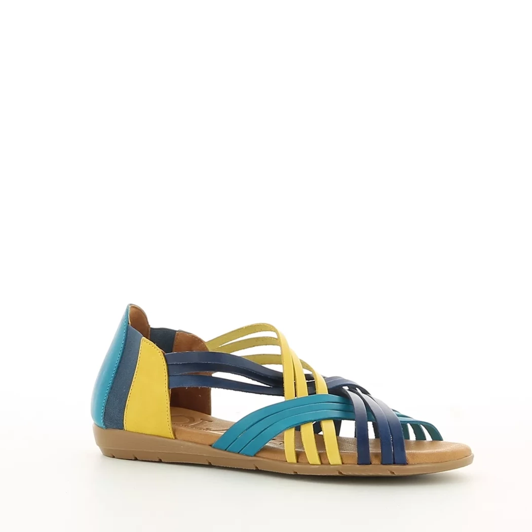 Image (1) de la chaussures Lola Almagro - Sandales et Nu-Pieds Bleu en Cuir