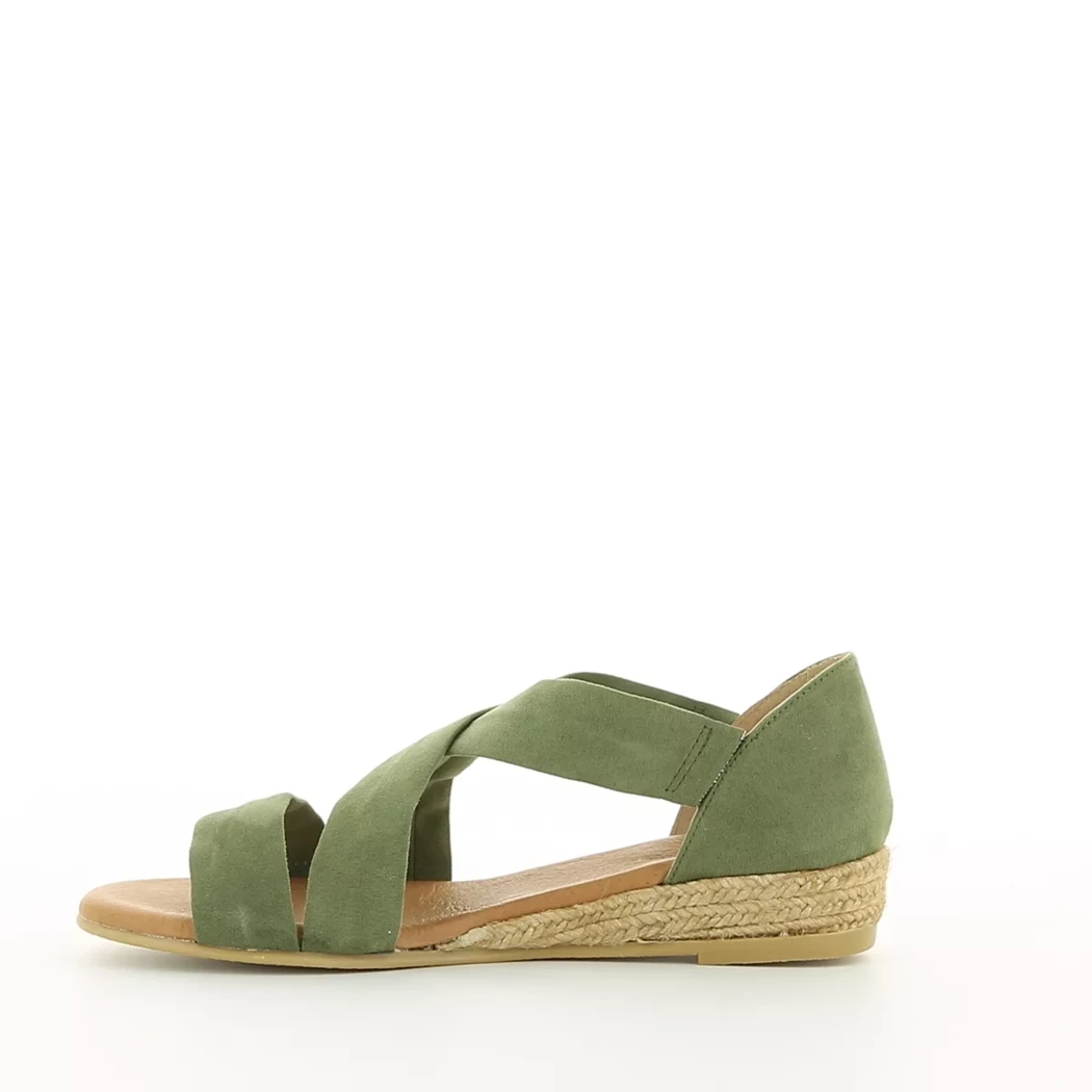 Image (4) de la chaussures Divina - Sandales et Nu-Pieds Vert en Cuir synthétique