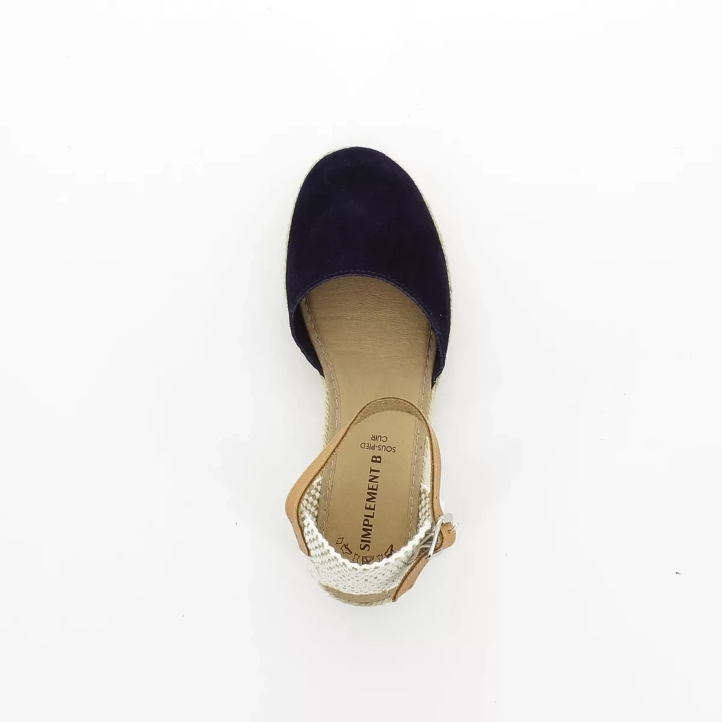 Image (6) de la chaussures Simplement B - Escarpins Bleu en Cuir nubuck
