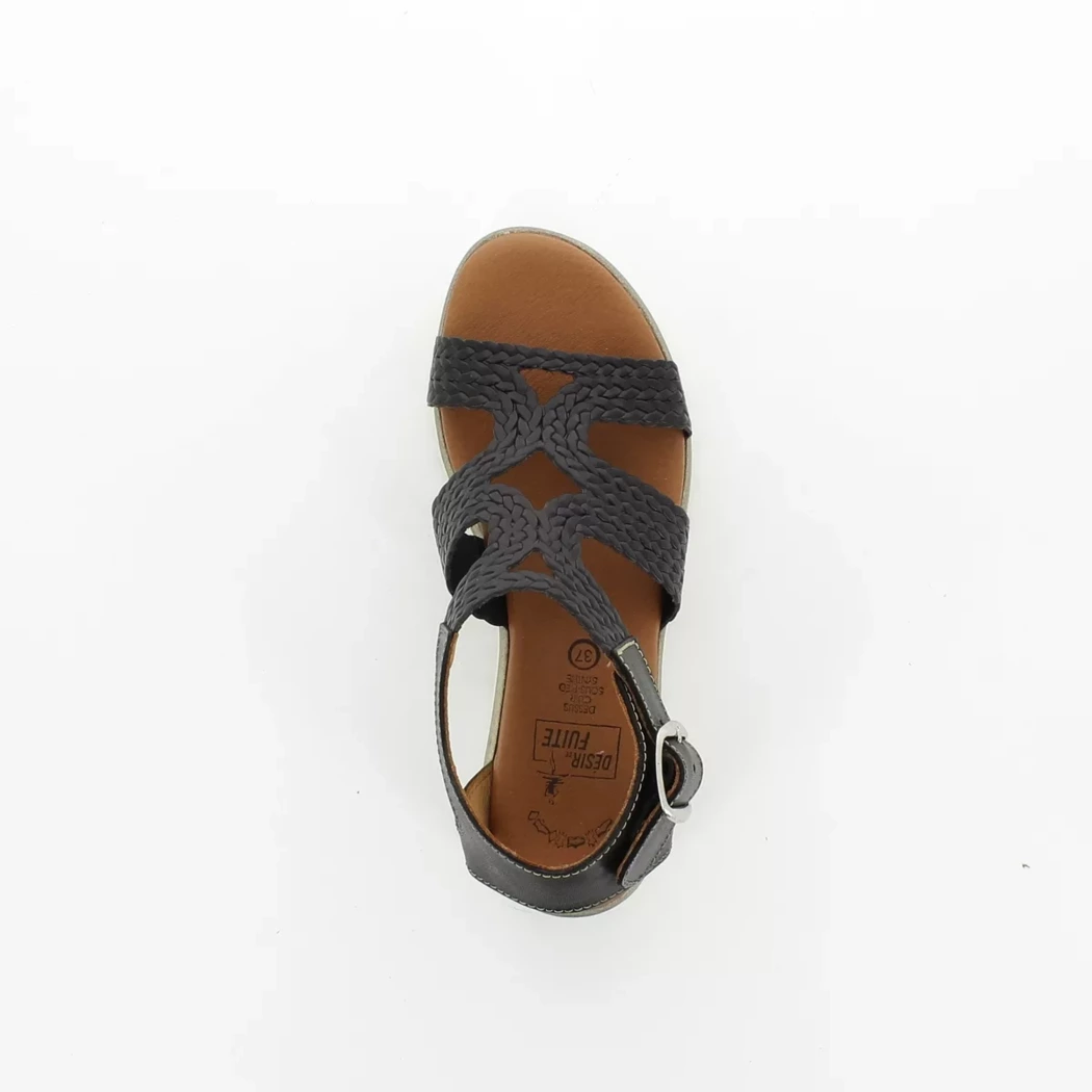 Image (6) de la chaussures Desir De Fuite - Sandales et Nu-Pieds Noir en Cuir
