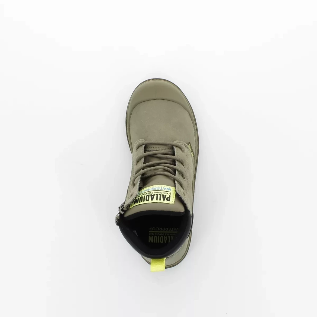 Image (6) de la chaussures Palladium - Bottines Vert en Cuir nubuck