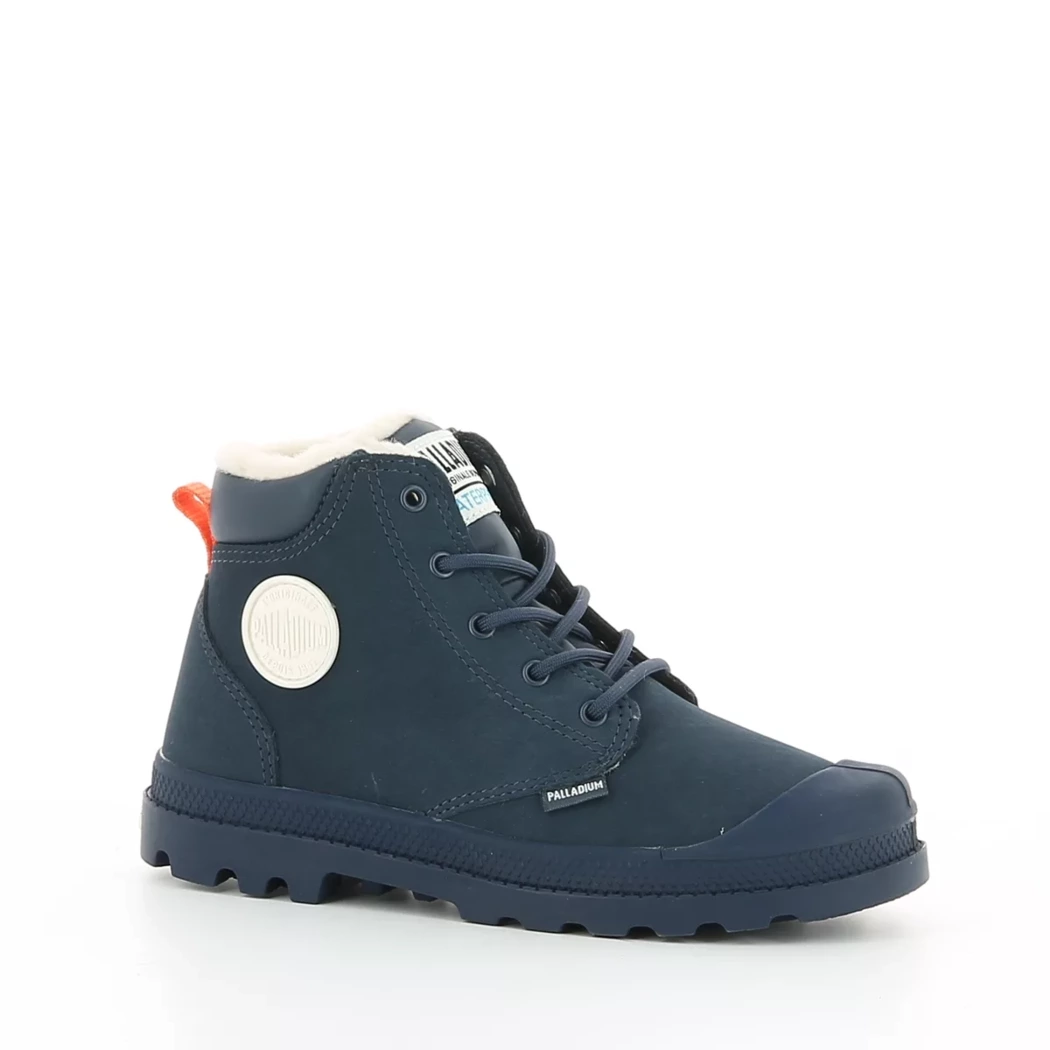 Image (1) de la chaussures Palladium - Bottines Bleu en Cuir nubuck