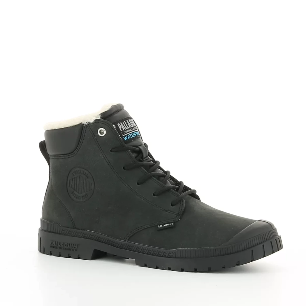 Image (1) de la chaussures Palladium - Bottines Noir en Cuir nubuck