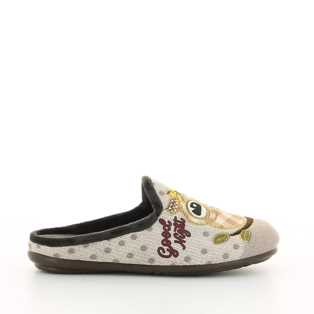 Image (2) de la chaussures OUF!... - Pantoufles et Chaussons Taupe en Textile