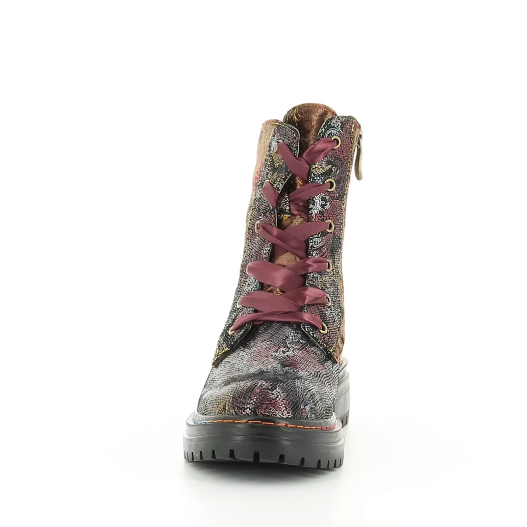 Image (5) de la chaussures Laura Vita - Bottines Bordeaux en Multi-Matières