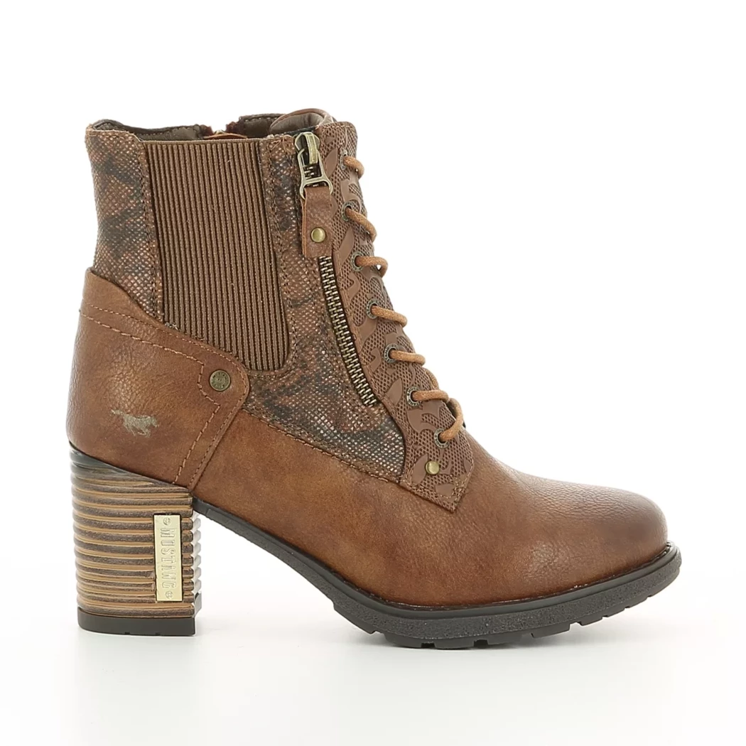 Image (2) de la chaussures Mustang - Bottines Cuir naturel / Cognac en Cuir synthétique