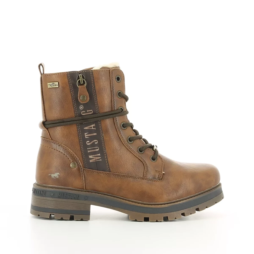 Image (2) de la chaussures Mustang - Bottines Marron en Cuir synthétique