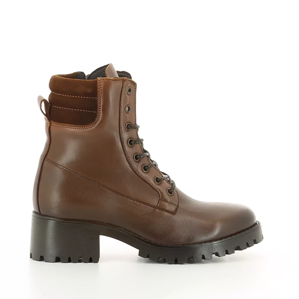 Image (2) de la chaussures Miss Boho - Bottines Cuir naturel / Cognac en Cuir