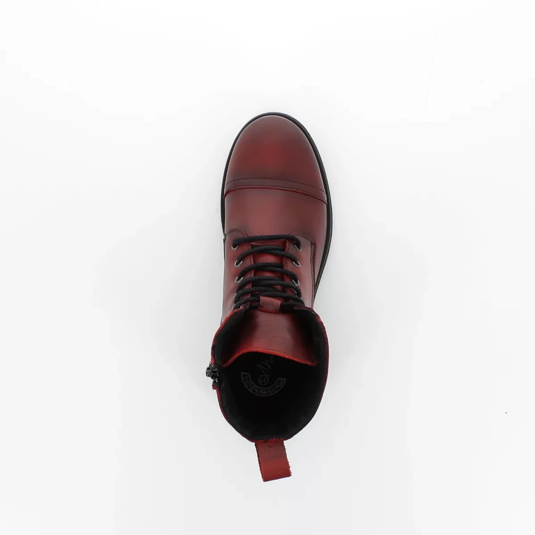 Image (6) de la chaussures Miss Boho - Bottines Rouge en Cuir