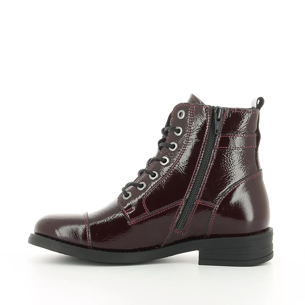 Image (4) de la chaussures Simplement B - Bottines Bordeaux en Cuir vernis