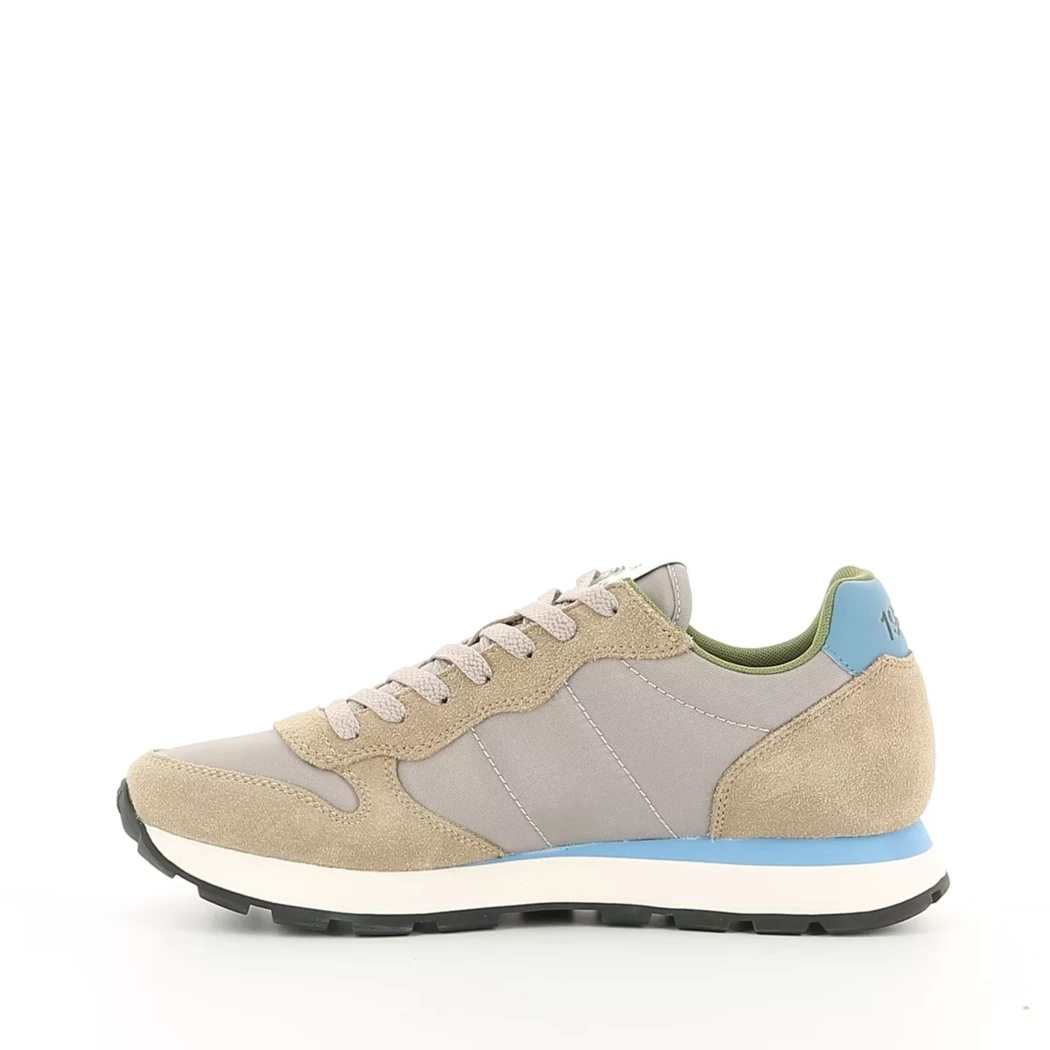 Image (4) de la chaussures Sun68 - Baskets Taupe en Cuir nubuck
