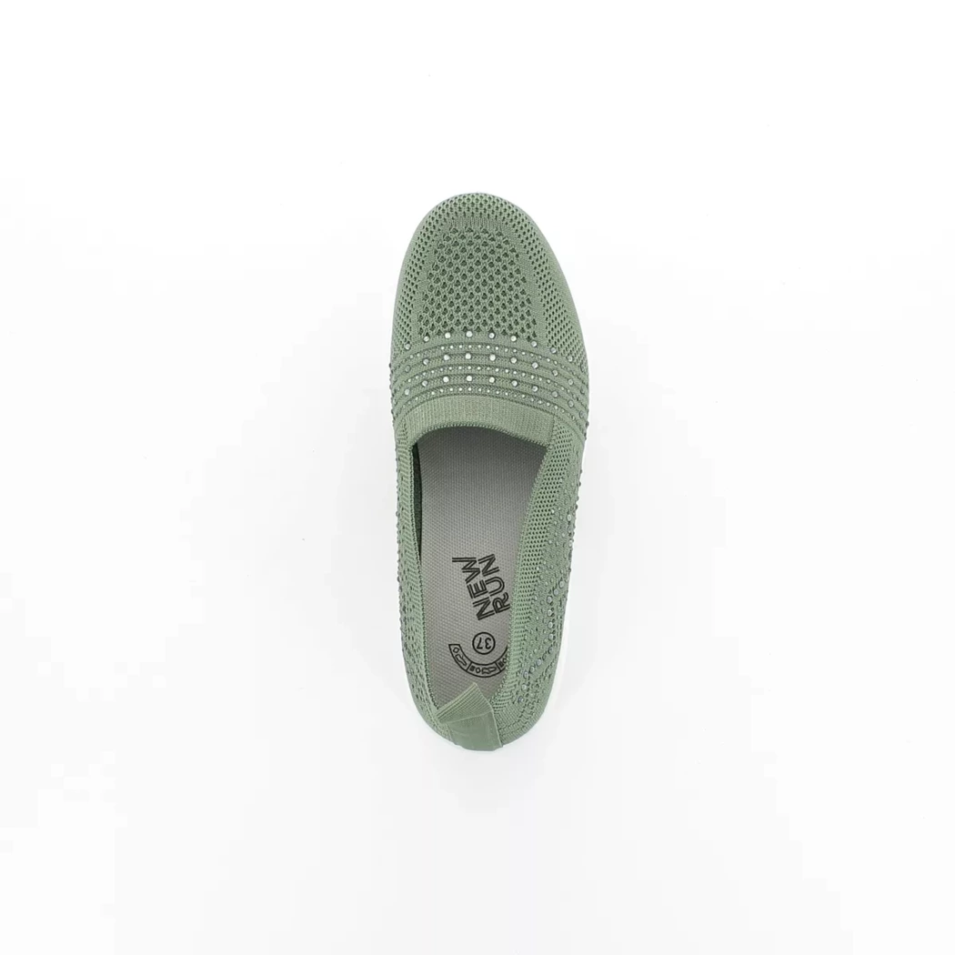 Image (6) de la chaussures New Run - Mocassins Vert en Textile