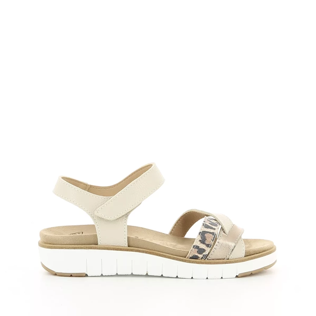 Image (2) de la chaussures Desir de fuite - Sandales et Nu-Pieds Beige en Multi-Matières