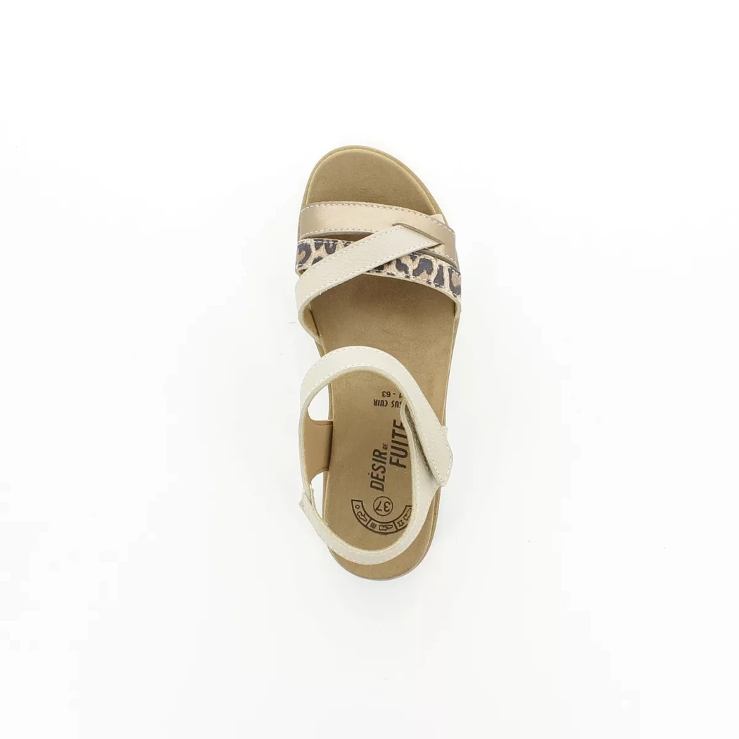 Image (6) de la chaussures Desir de fuite - Sandales et Nu-Pieds Beige en Multi-Matières