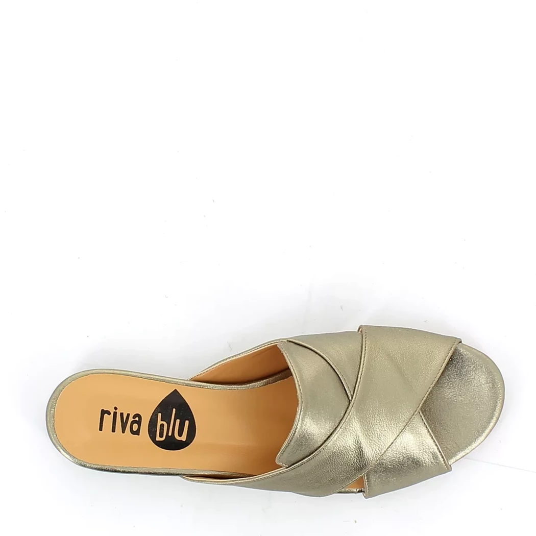 Image (6) de la chaussures Riva Blu - Mules et Sabots Or / Bronze / Platine en Cuir