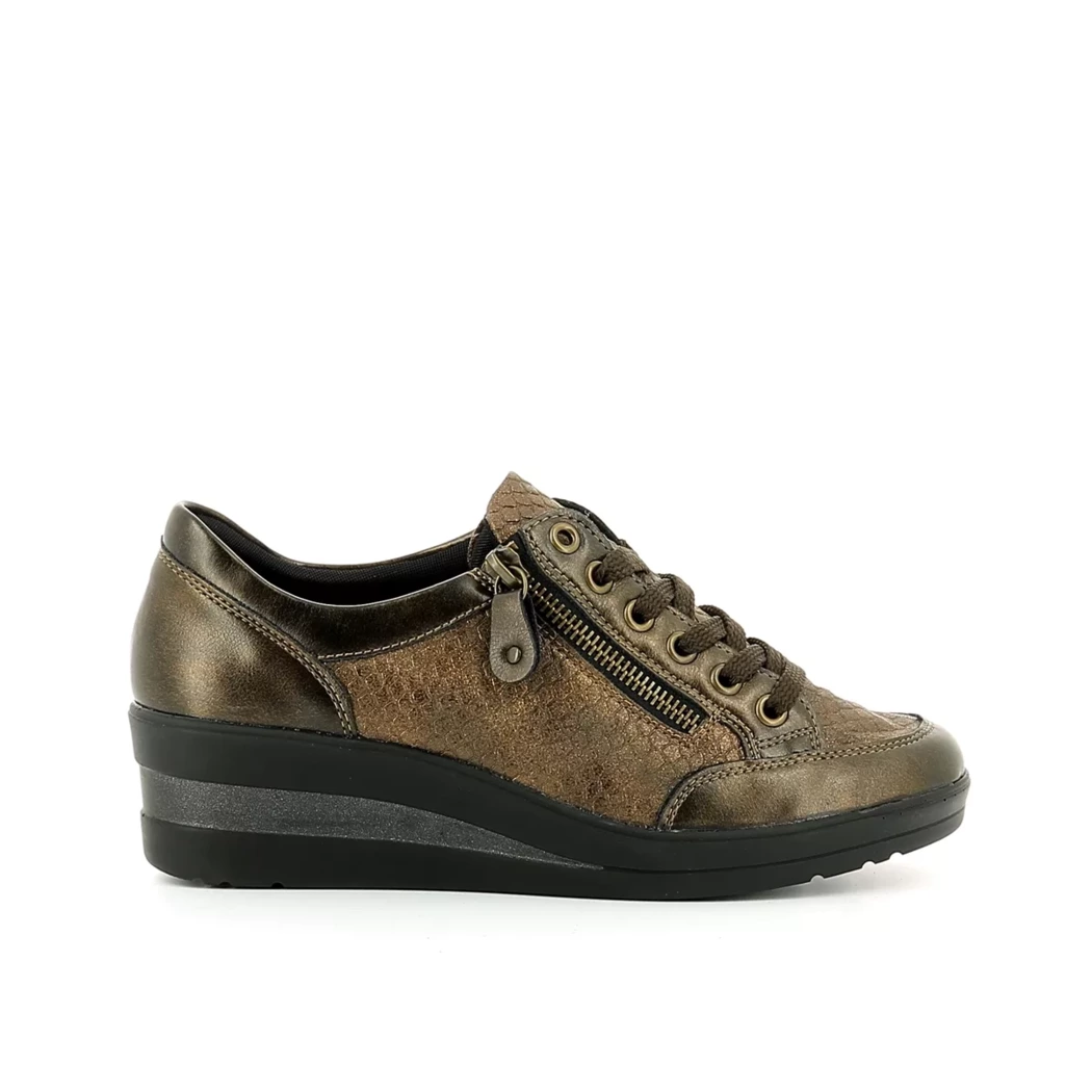 Image (2) de la chaussures Remonte - Baskets Or / Bronze / Platine en Cuir nubuck