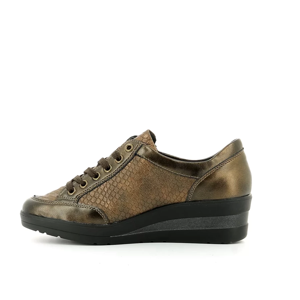 Image (4) de la chaussures Remonte - Baskets Or / Bronze / Platine en Cuir nubuck