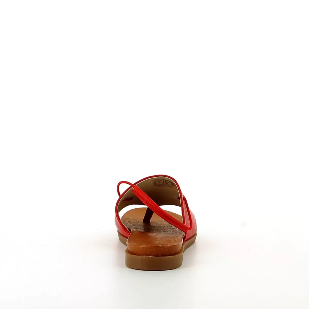 Image (3) de la chaussures Bari - Sandales et Nu-Pieds Rouge en Cuir