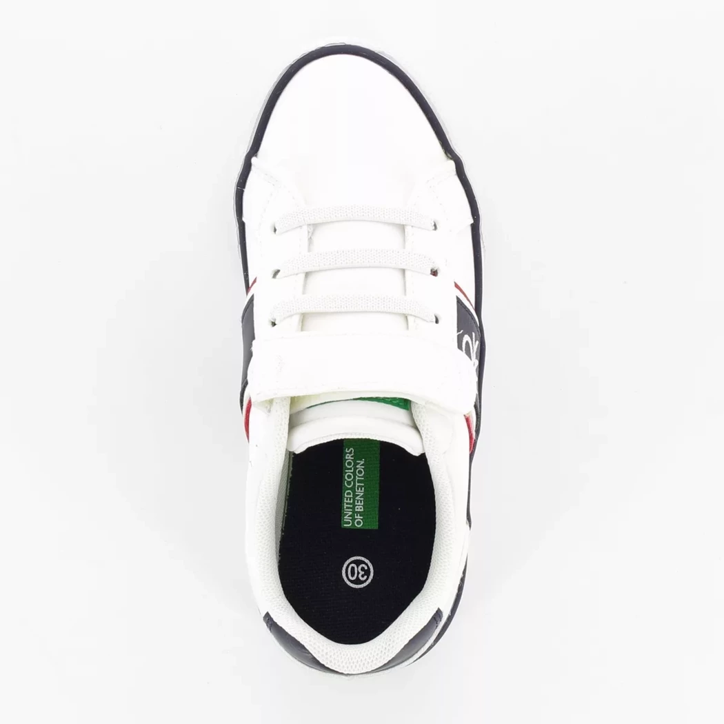 Image (6) de la chaussures Benetton - Baskets Blanc en Cuir synthétique