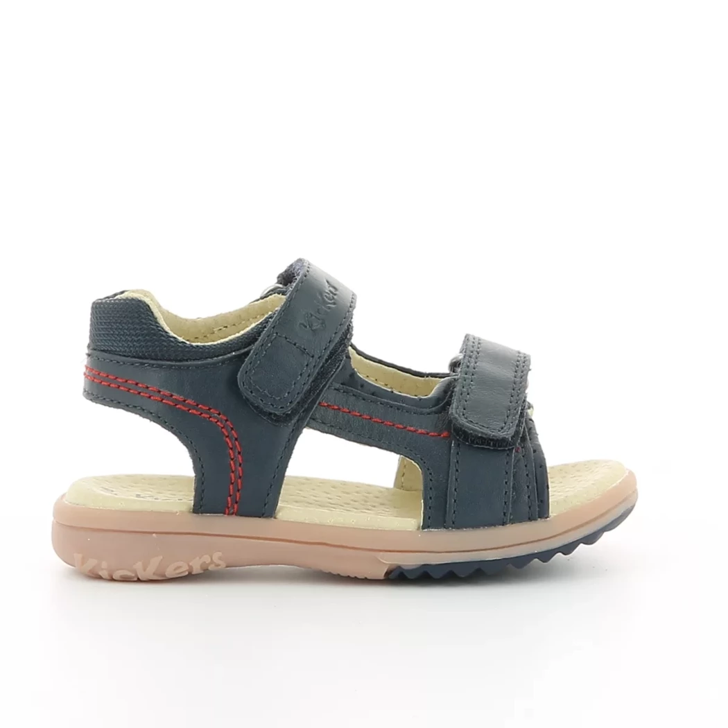 Image (2) de la chaussures Kickers - Sandales et Nu-Pieds Bleu en Cuir